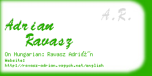 adrian ravasz business card